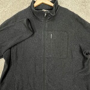 Duluth Trading Co Jacket Mens XXL Charcoal Gray Long Sleeve Fleece Full Zip EUC